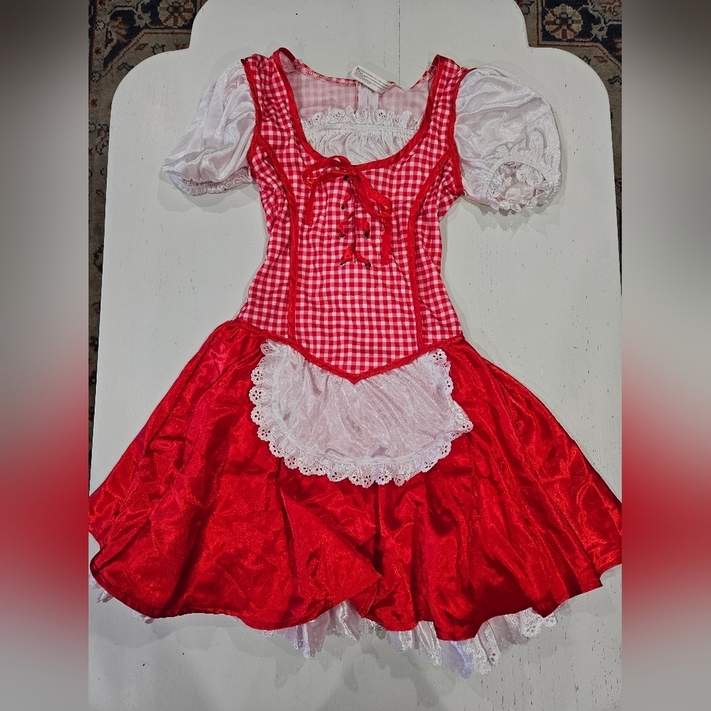 Little Red Riding Hood, Dress + Cape. Child Medium 8-10. Halloween Costume.